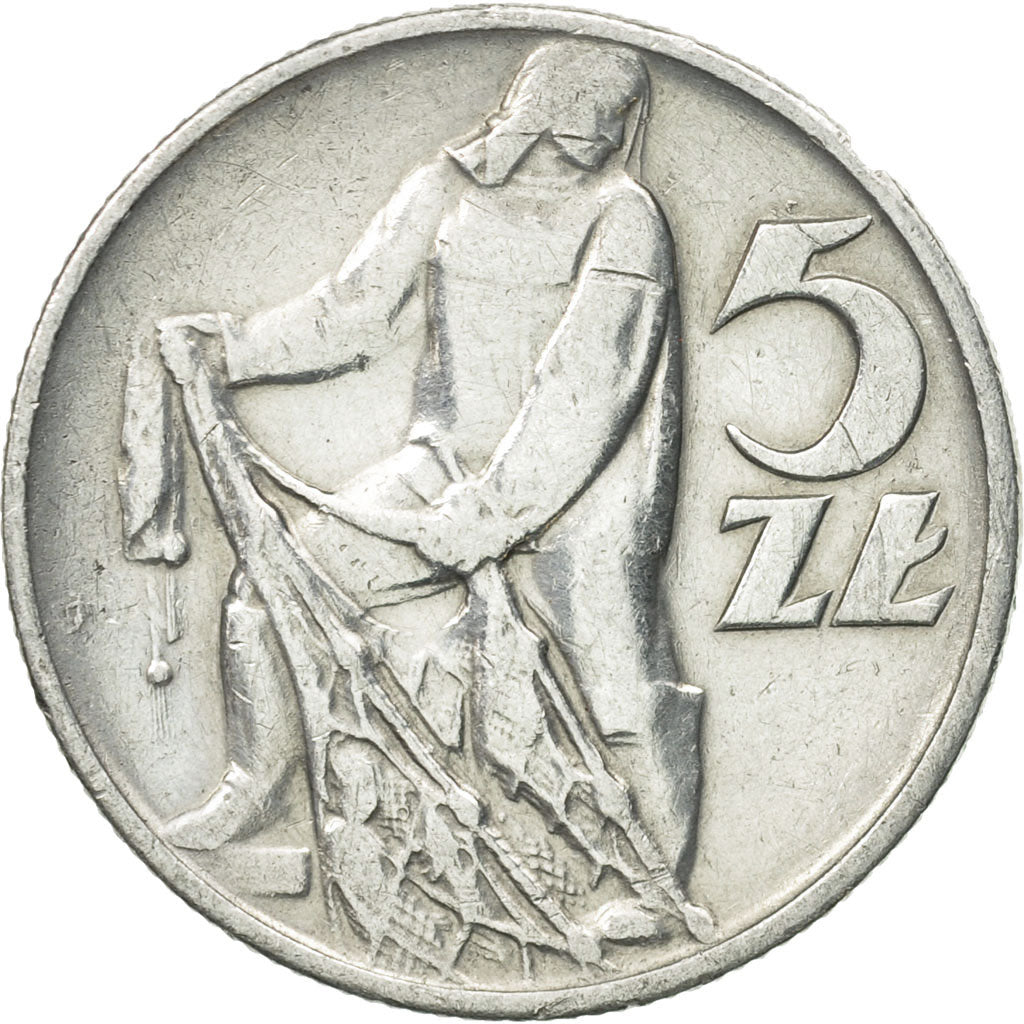 Monnaie, Pologne, 5 Zlotych, 1960, Warsaw, SUP+, Aluminium, KM:47