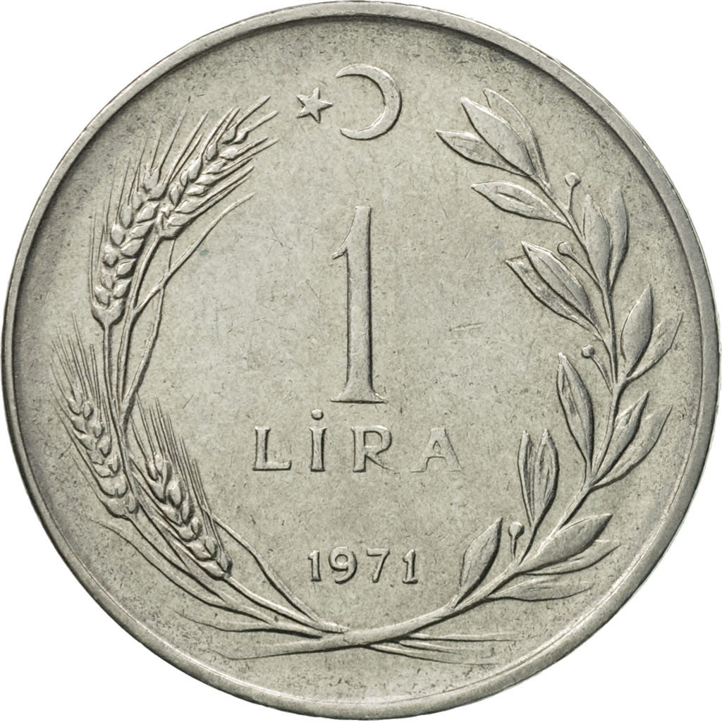 Coin, Turkey, Lira, 1971, AU(55-58), Stainless Steel, KM:889a.2