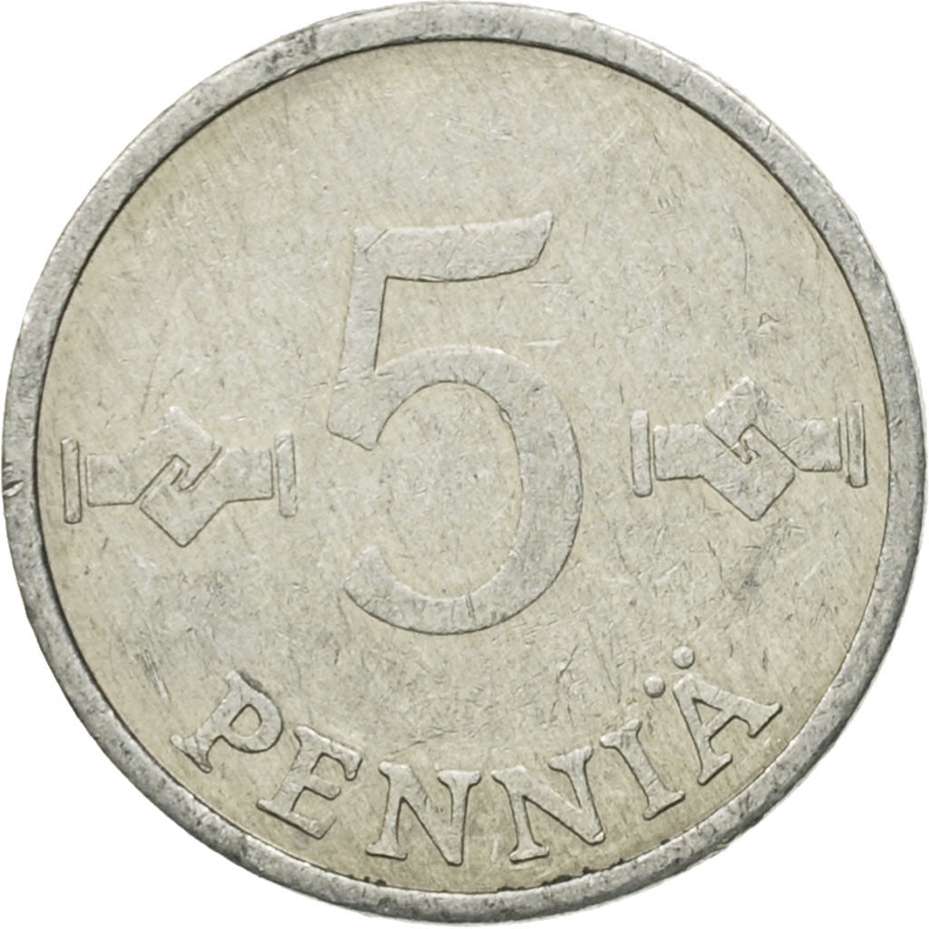 Coin, Finland, 5 Pennia, 1983, AU(50-53), Aluminum, KM:45a