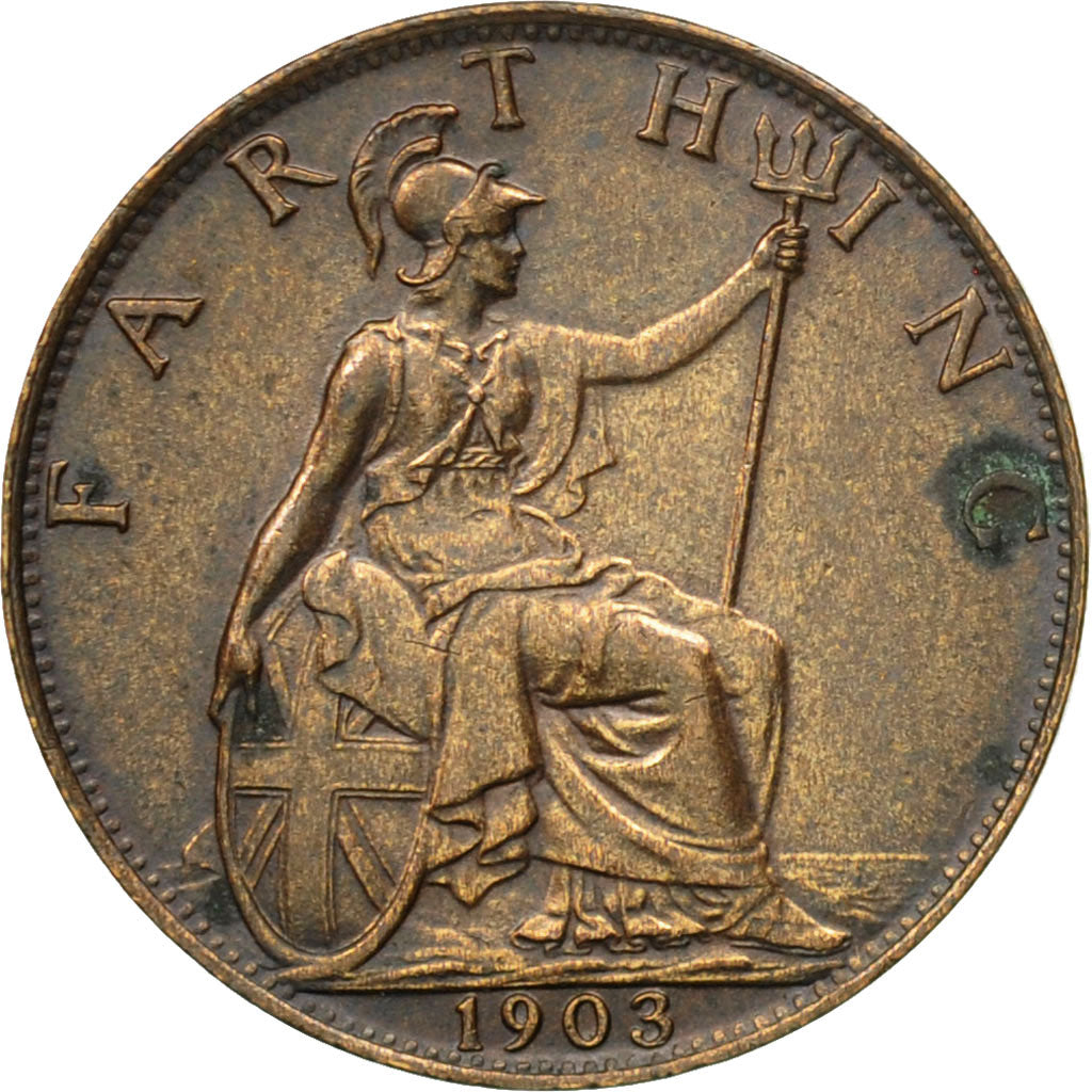 Coin, Great Britain, Edward VII, Farthing, 1903, VF(30-35), Bronze, KM:792