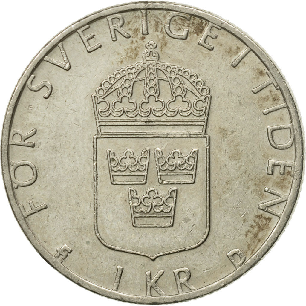 Munten, Zweden, Carl XVI Gustaf, Krona, 1991, ZF, Copper-nickel, KM:852a