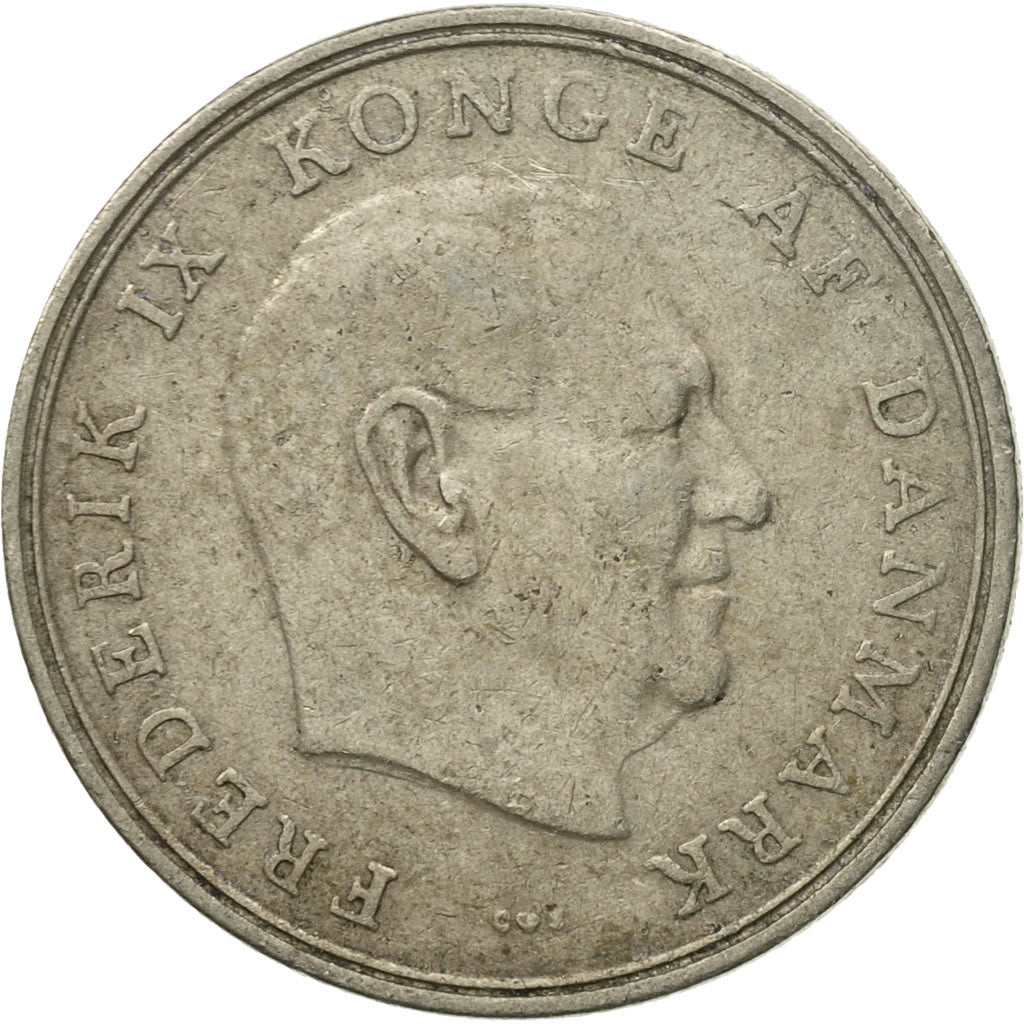 Munten, Denemarken, Frederik IX, Krone, 1961, Copenhagen, FR+, Copper-nickel