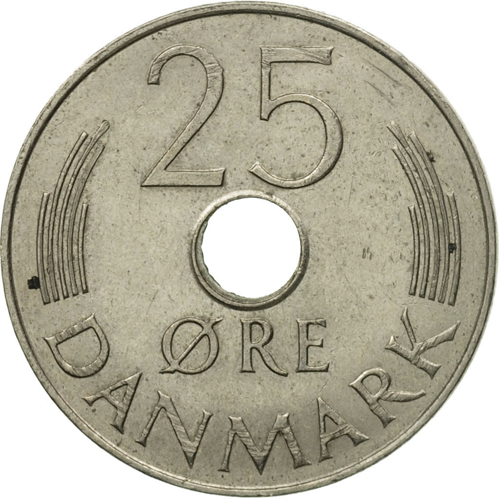 Moneta, Dania, Margrethe II, 25 Öre, 1982, Copenhagen, EF(40-45)