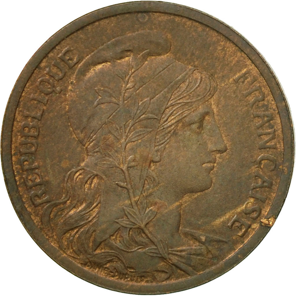Moneta, Francja, Dupuis, 2 Centimes, 1902, Paris, AU(50-53), Bronze, KM:841