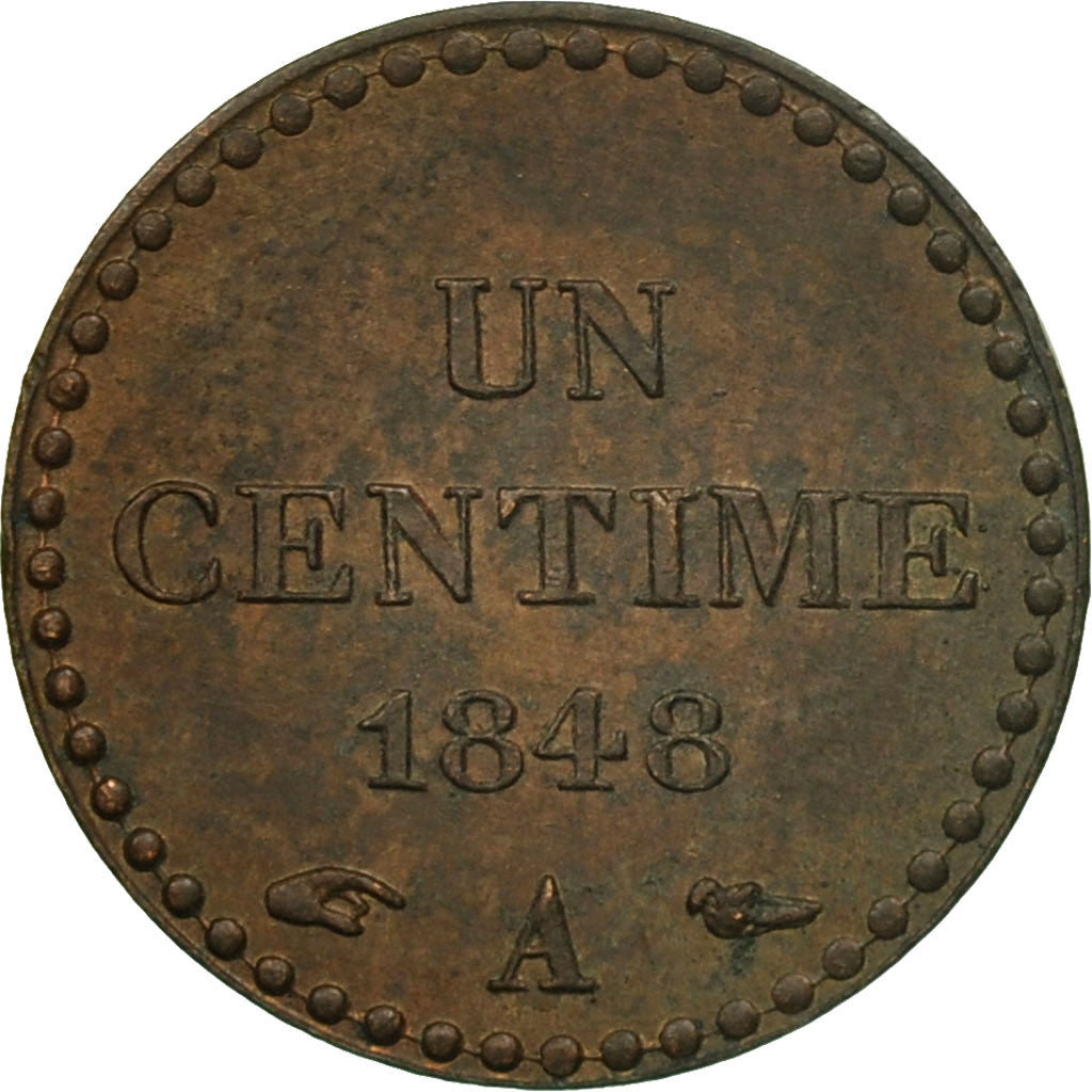 Münze, Frankreich, Dupré, Centime, 1848, Paris, VZ, Bronze, KM:754, Le