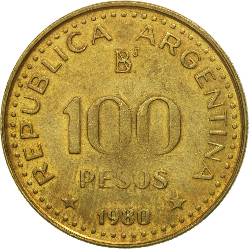 Coin, Argentina, 100 Pesos, 1980, EF(40-45), Aluminum-Bronze, KM:85