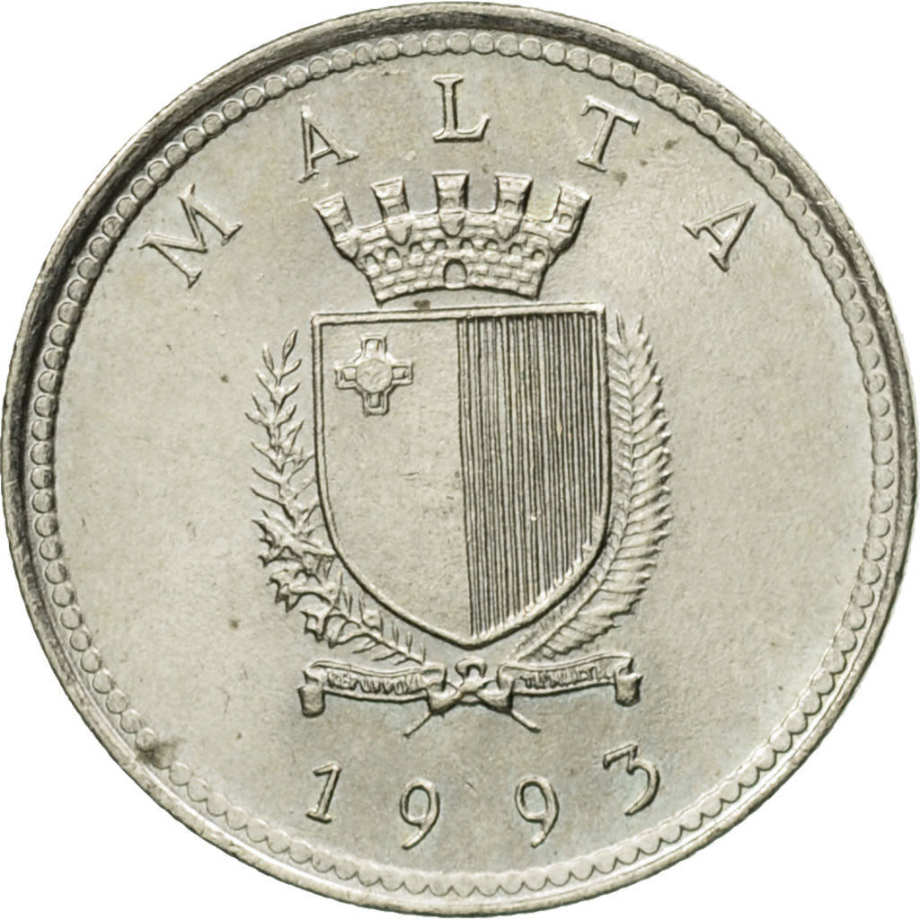 Monnaie, Malte, 2 Cents, 1993, British Royal Mint, SUP, Copper-nickel, KM:94