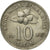 Coin, Malaysia, 10 Sen, 1992, AU(50-53), Copper-nickel, KM:51