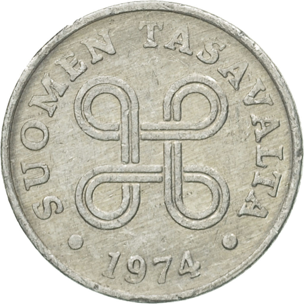 Coin, Finland, Penni, 1974, EF(40-45), Aluminum, KM:44a