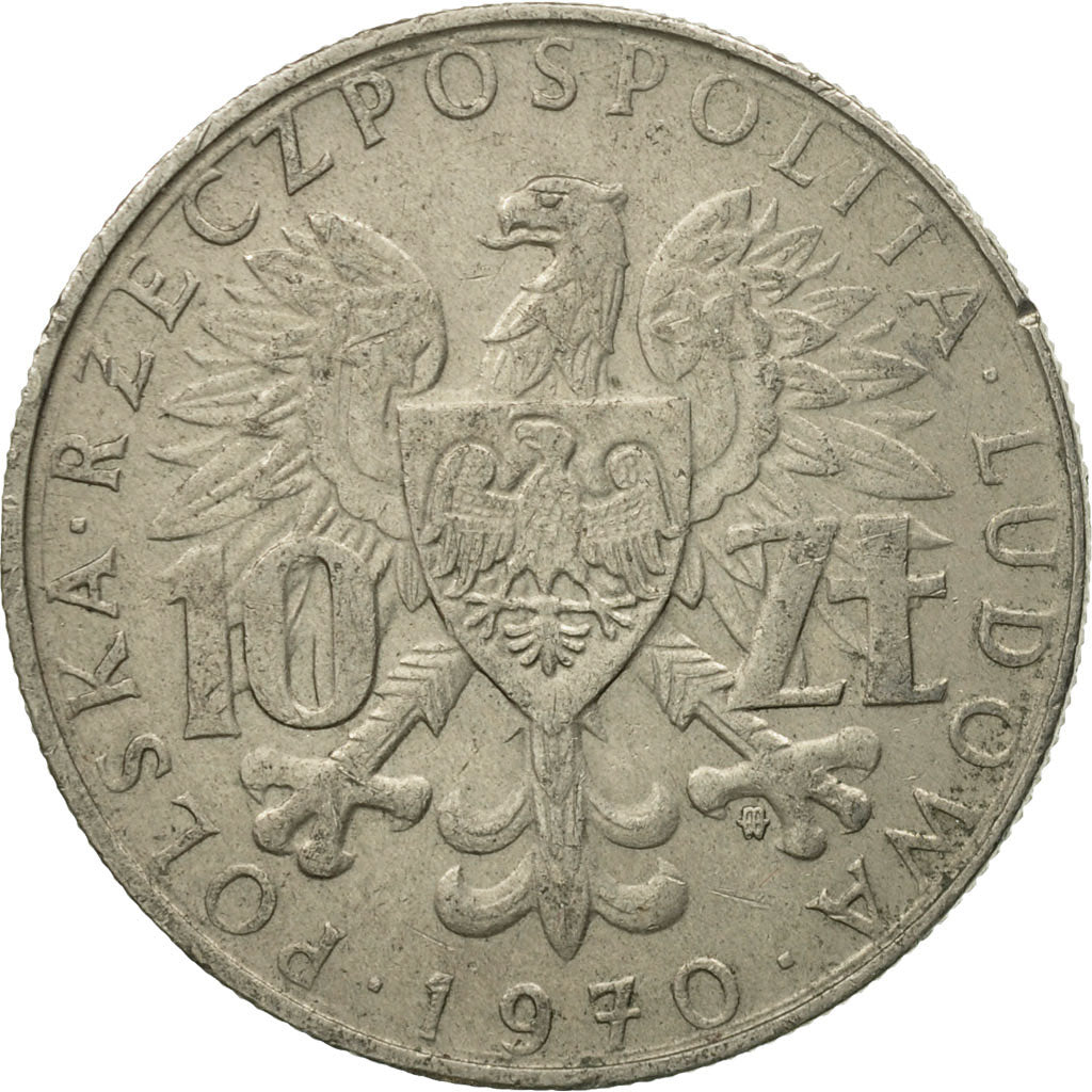 Monnaie, Pologne, 10 Zlotych, 1970, Warsaw, TTB, Copper-nickel, KM:62