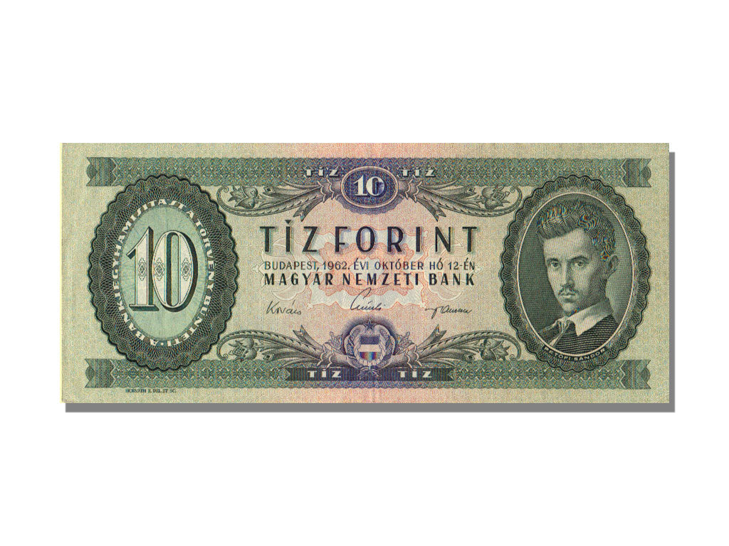 Hungary, 10 Forint, 1962, KM #168c, 1962-10-12, UNC(63), A 121
