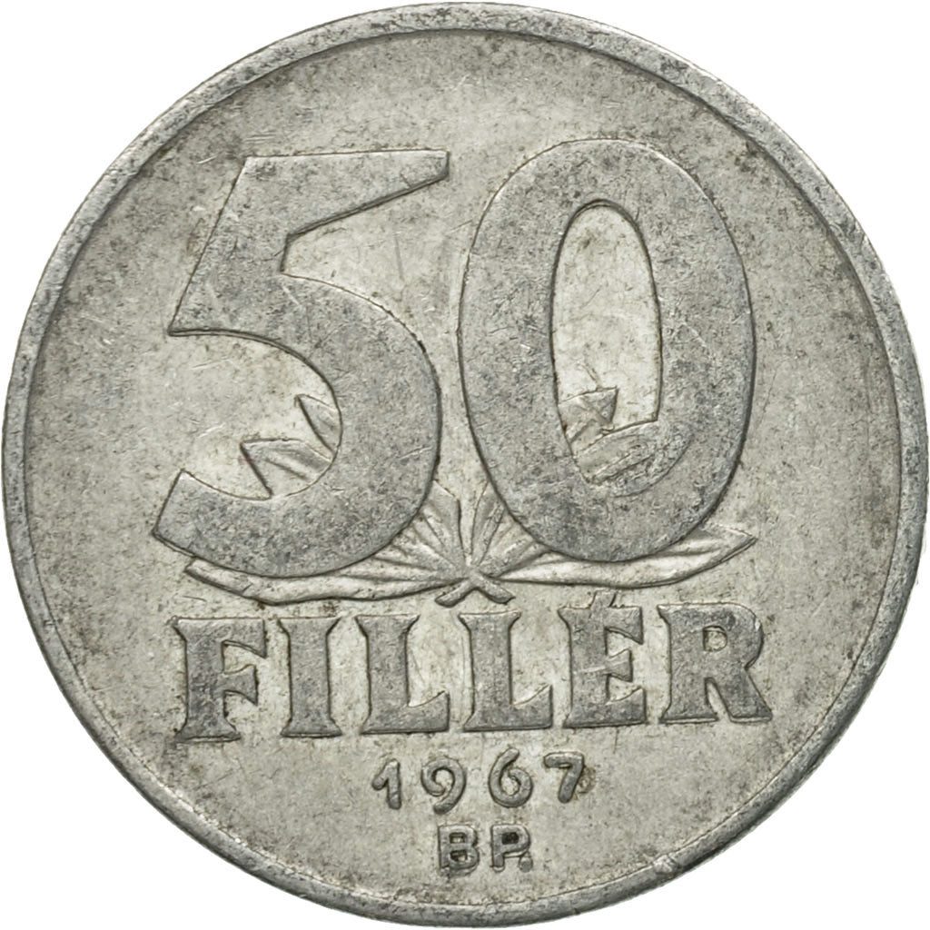 Münze, Ungarn, 50 Fillér, 1967, Budapest, S+, Aluminium, KM:574