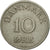 Moneta, Danimarca, Frederik IX, 10 Öre, 1953, Copenhagen, BB, Rame-nichel