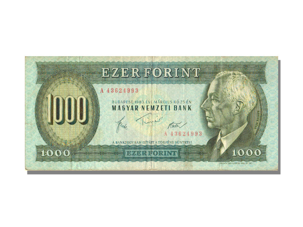 Hungary, 1000 Forint, 1983, 1983-03-25, AU(55-58)
