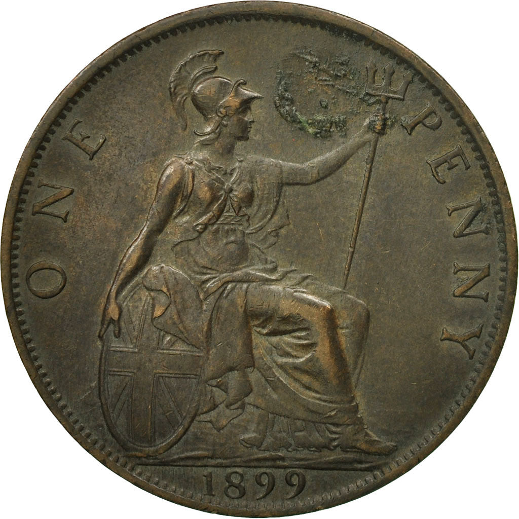 Coin, Great Britain, Victoria, Penny, 1899, EF(40-45), Bronze, KM:790