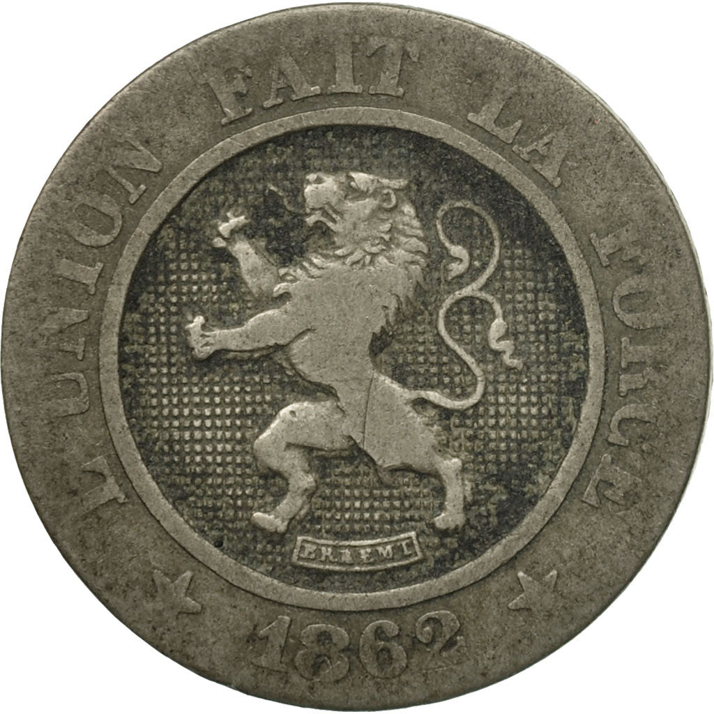 Monnaie, Belgique, Leopold I, 10 Centimes, 1862, B+, Copper-nickel, KM:22