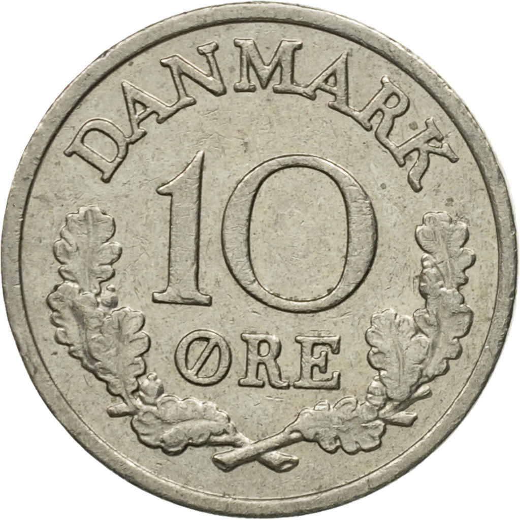 Munten, Denemarken, Frederik IX, 10 Öre, 1971, Copenhagen, ZF, Copper-nickel