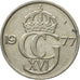 Coin, Sweden, Carl XVI Gustaf, 50 Öre, 1977, EF(40-45), Copper-nickel, KM:855