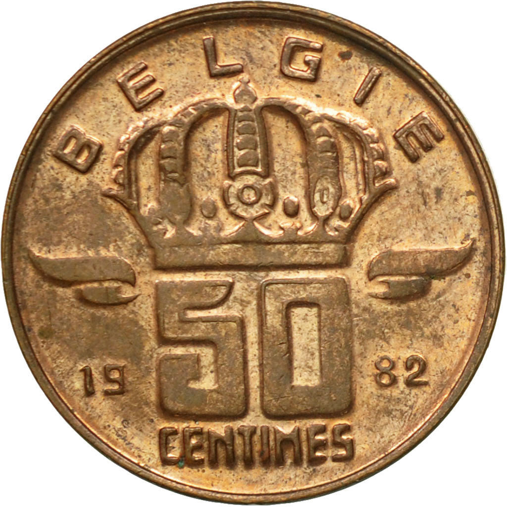 Münze, Belgien, Baudouin I, 50 Centimes, 1982, SS+, Bronze, KM:149.1