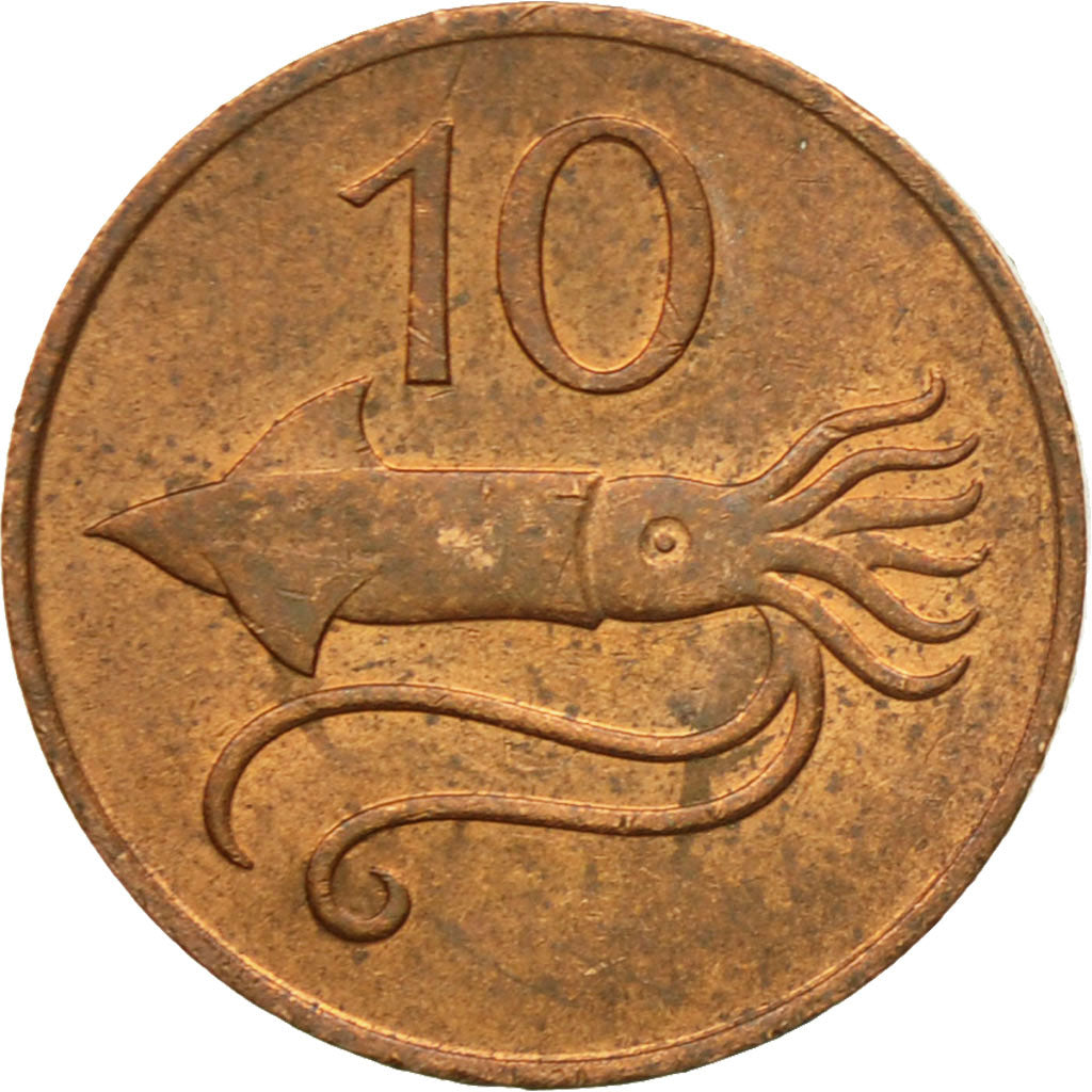 Coin, Iceland, 10 Aurar, 1981, AU(50-53), Bronze, KM:25