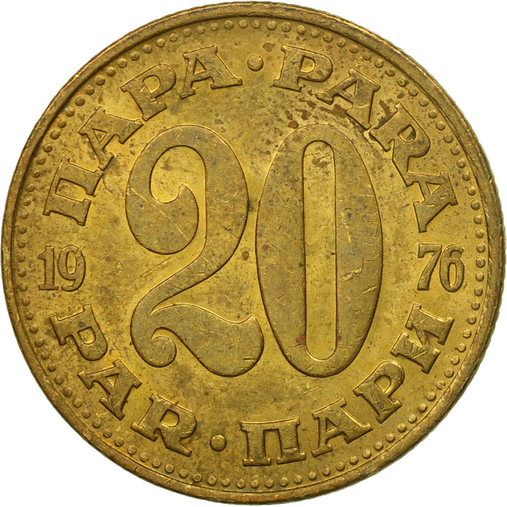 Moneta, Iugoslavia, 20 Para, 1976, BB, Ottone, KM:45
