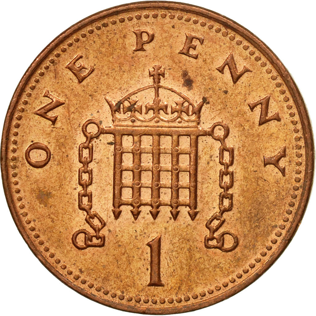Coin, Great Britain, Elizabeth II, Penny, 2005, VF(20-25), Copper Plated Steel