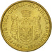 Moneta, Serbia, 2 Dinara, 2008, VF(30-35), Mosiądz niklowy, KM:46