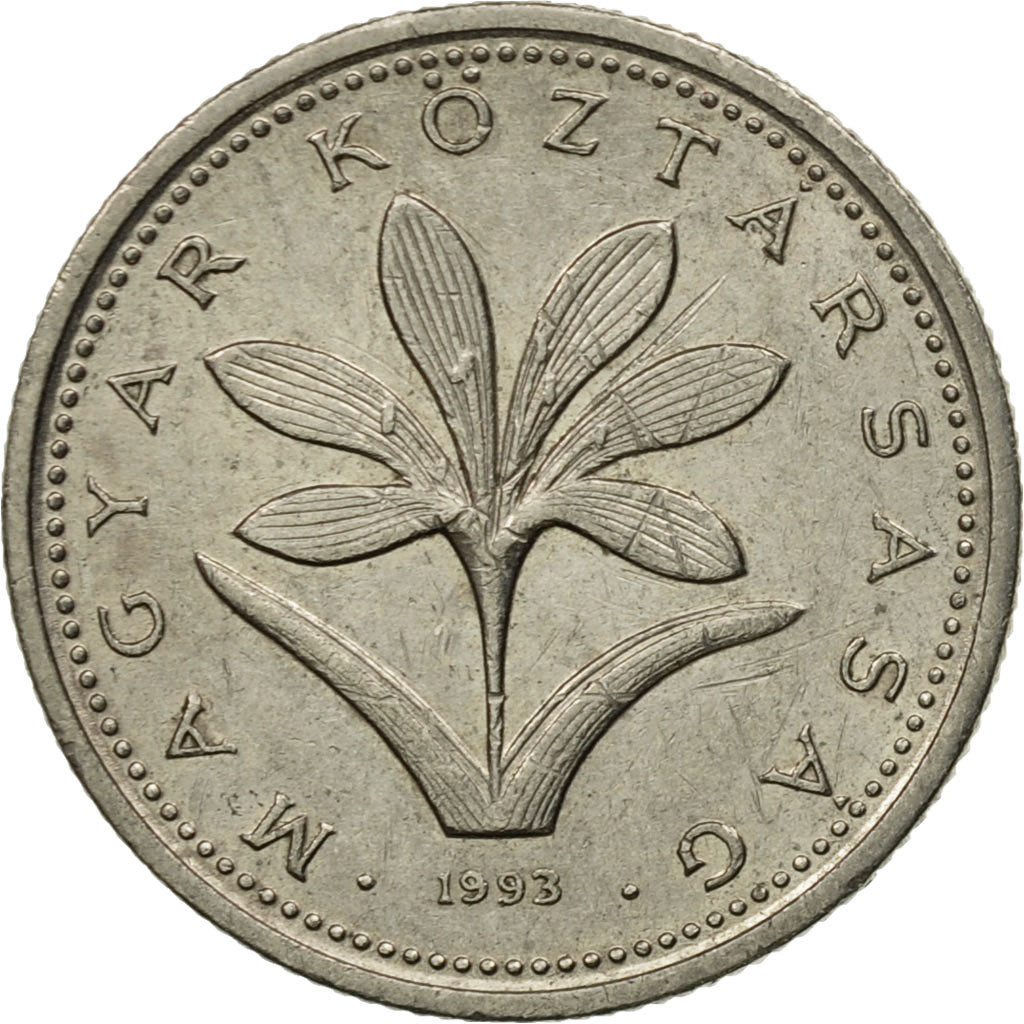 Munten, Hongarije, 2 Forint, 1993, Budapest, ZF+, Copper-nickel, KM:693