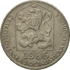 Münze, Tschechoslowakei, 50 Haleru, 1986, Budapest, SS, Copper-nickel, KM:89