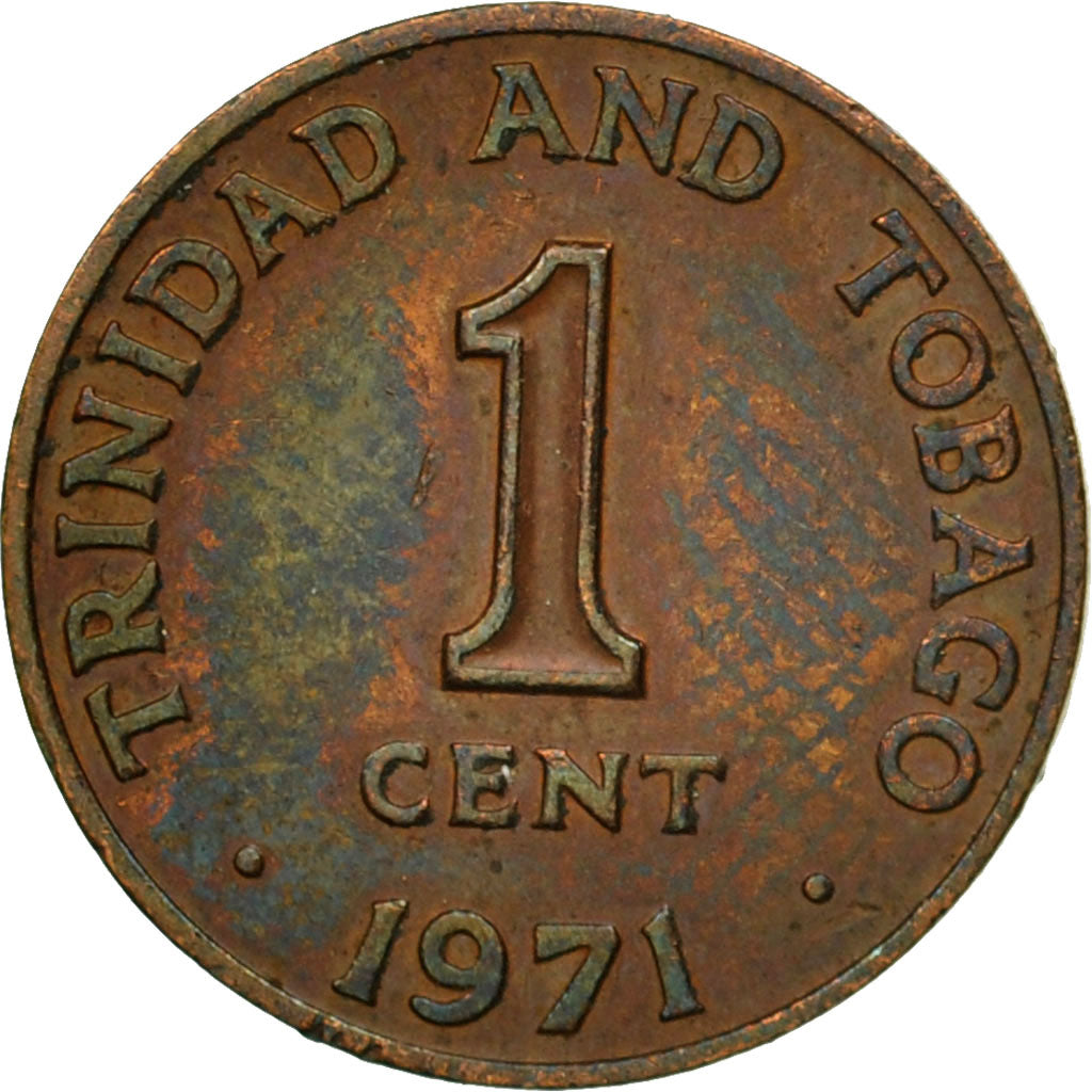 Coin, TRINIDAD & TOBAGO, Cent, 1971, Franklin Mint, EF(40-45), Bronze, KM:1