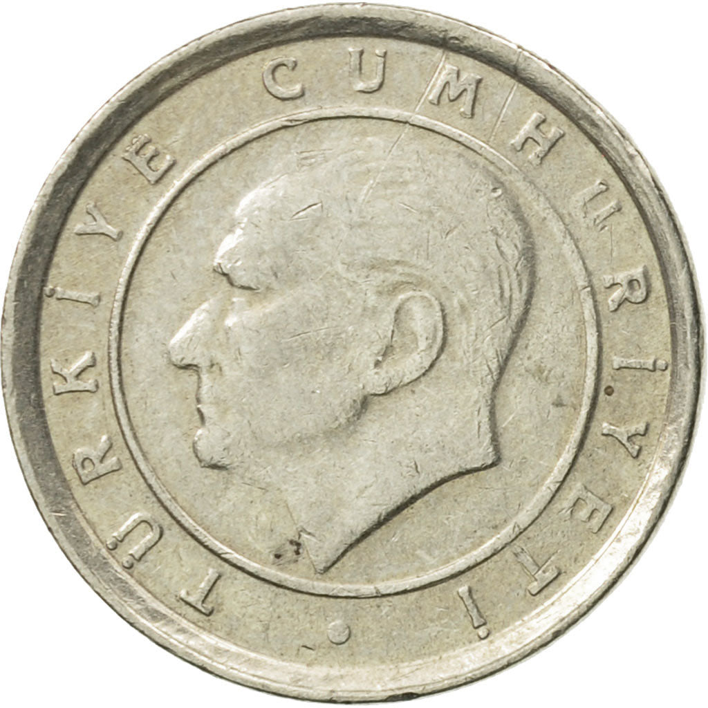 Coin, Turkey, 5 New Kurus, 2006, Istanbul, EF(40-45), Copper-Nickel-Zinc