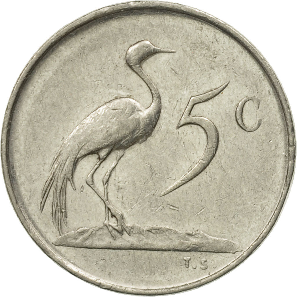 Coin, South Africa, 5 Cents, 1977, AU(50-53), Nickel, KM:84