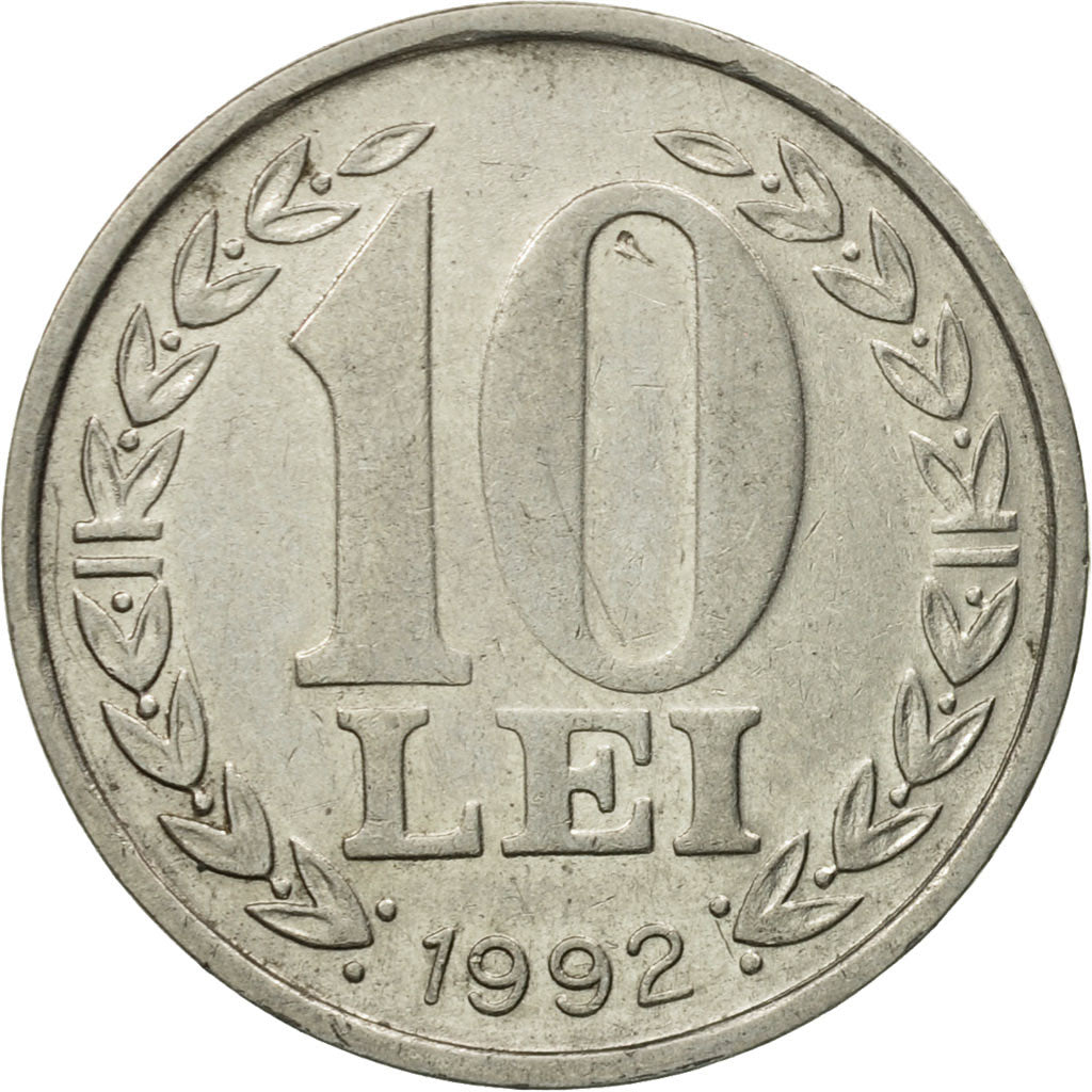 Monnaie, Roumanie, 10 Lei, 1992, TTB, Nickel Clad Steel, KM:108