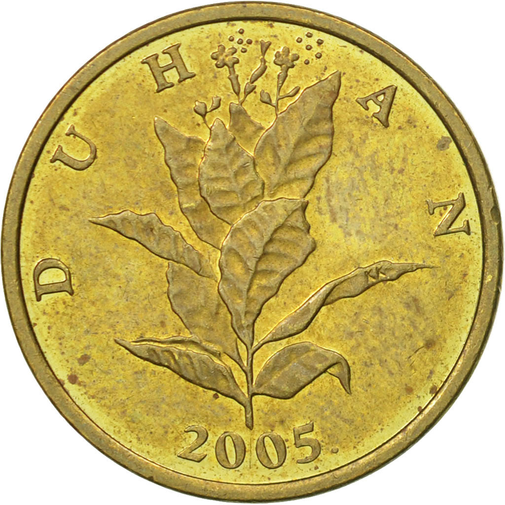 Moneta, Chorwacja, 10 Lipa, 2005, EF(40-45), Mosiądz platerowany stalą, KM:6