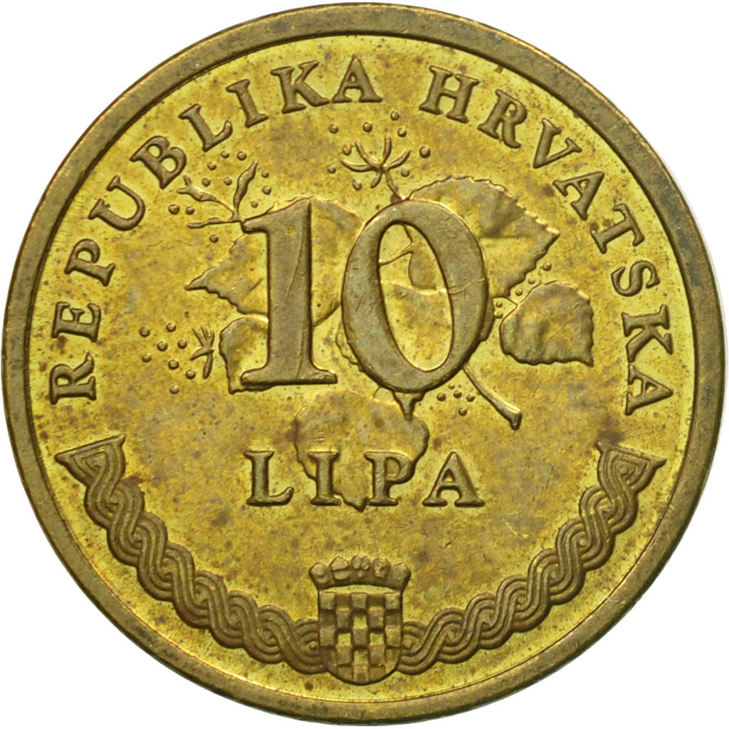 Moneta, Chorwacja, 10 Lipa, 2005, EF(40-45), Mosiądz platerowany stalą, KM:6