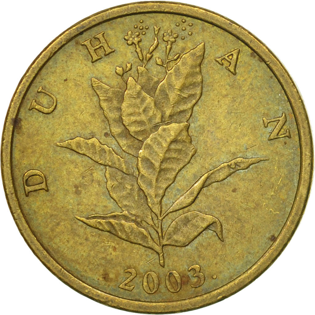 Coin, Croatia, 10 Lipa, 2003, EF(40-45), Brass plated steel, KM:6