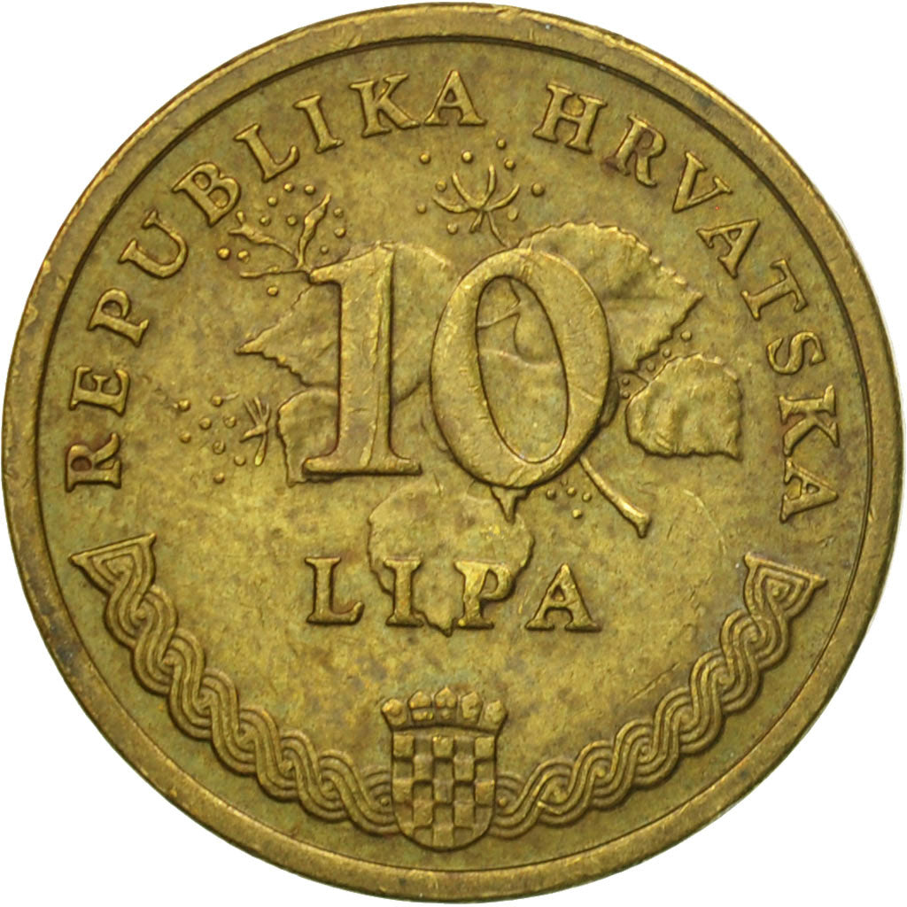 Coin, Croatia, 10 Lipa, 2003, EF(40-45), Brass plated steel, KM:6