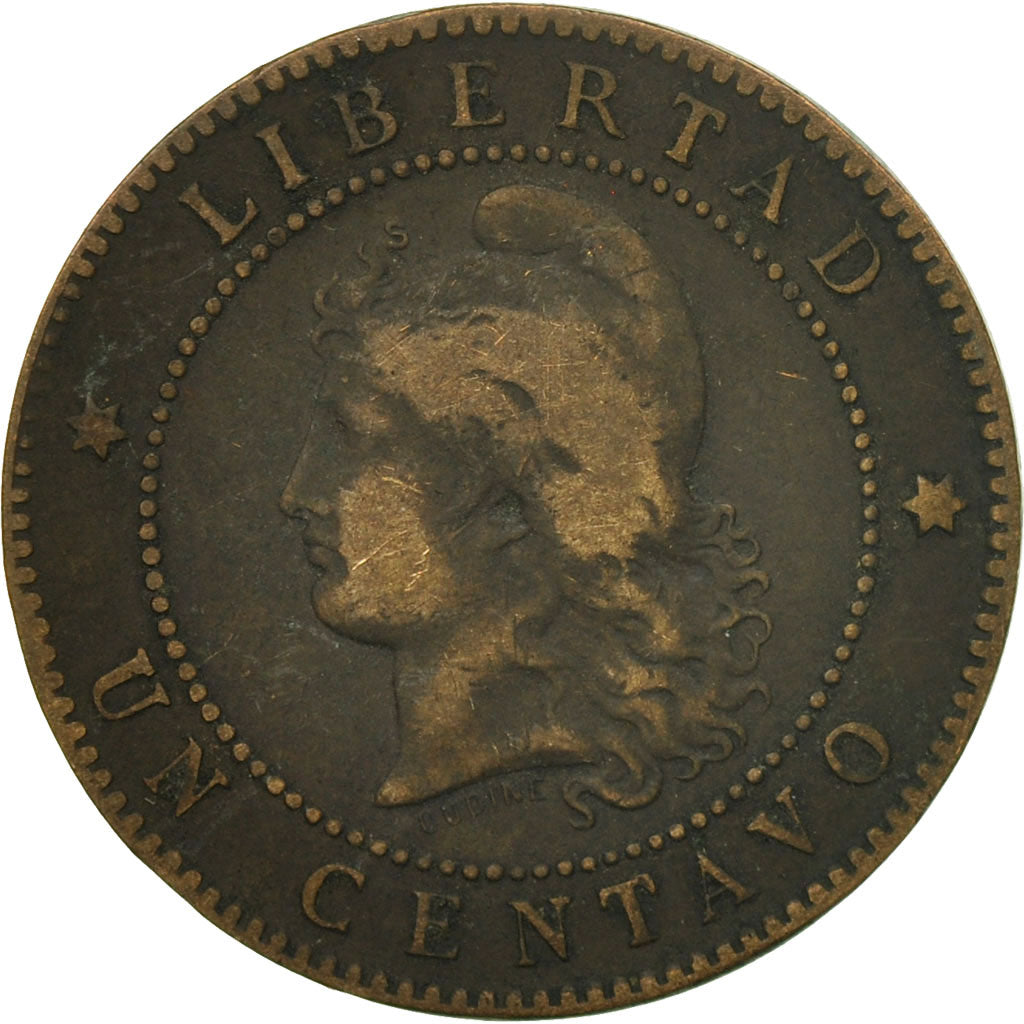 Moneta, Argentina, Centavo, 1884, BB, Bronzo, KM:32