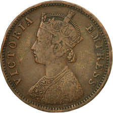 Moneta, INDIA - BRITANNICA, Victoria, 1/4 Anna, 1883, BB, Rame, KM:486