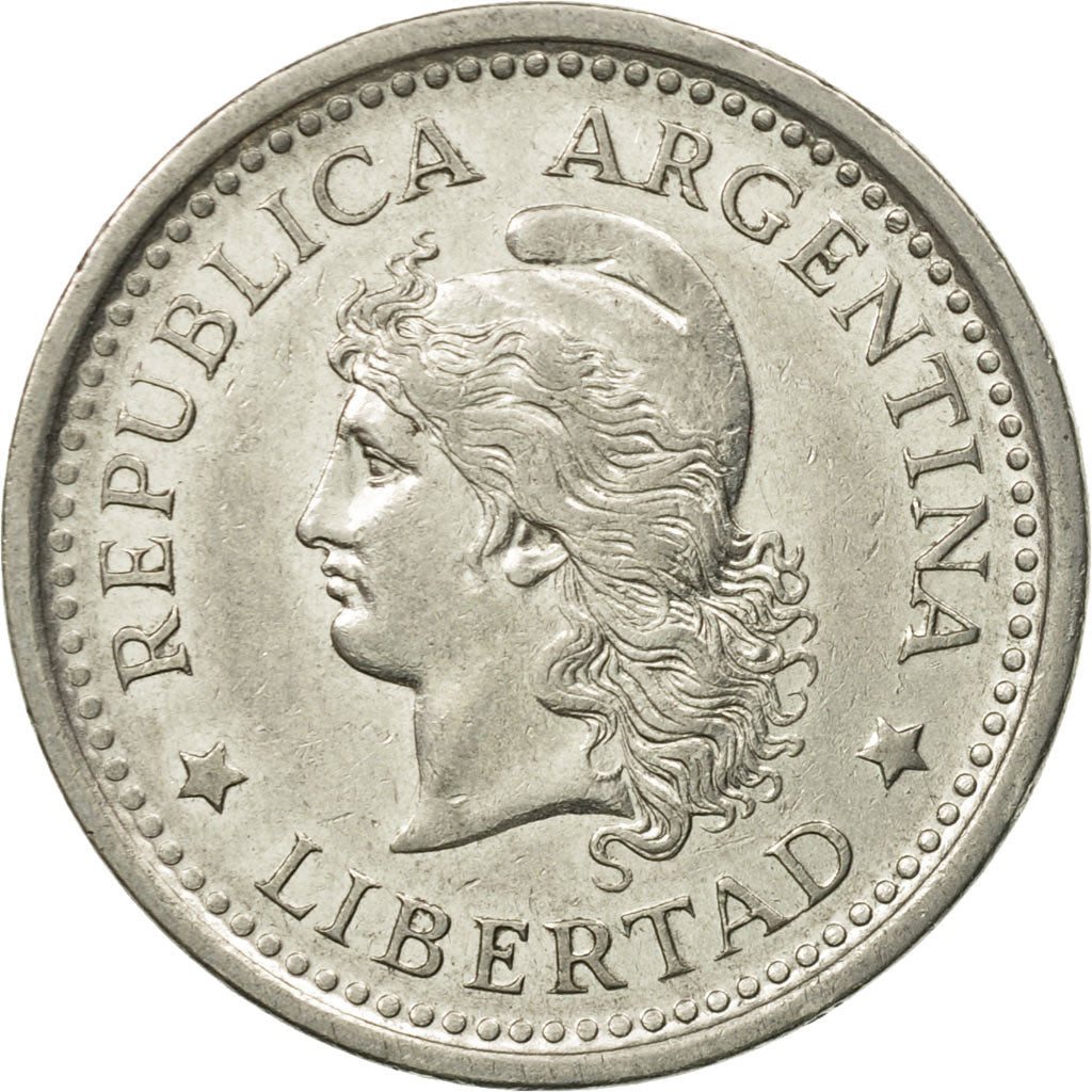 Coin, Argentina, Peso, 1960, AU(50-53), Nickel Clad Steel, KM:57