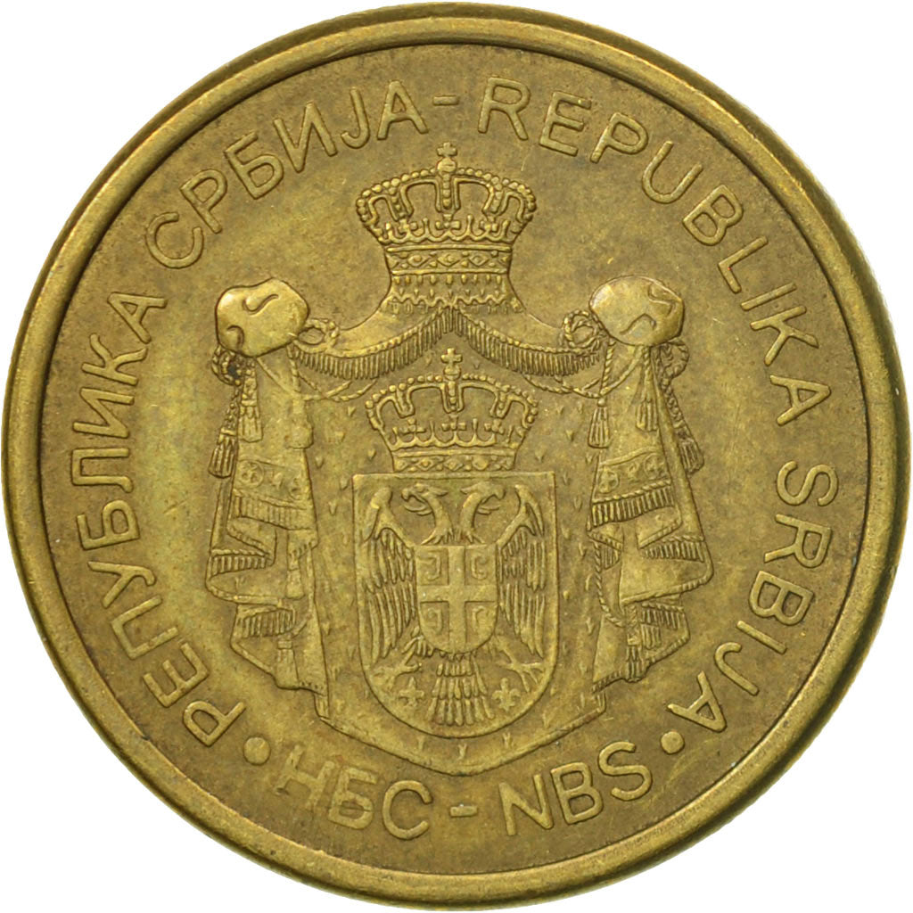 Coin, Serbia, 2 Dinara, 2011, EF(40-45), Copper Plated Steel, KM:49