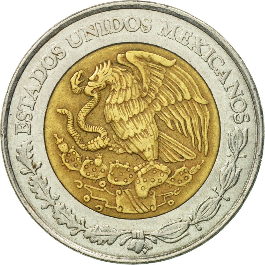 Munten, Mexico, 5 Nuevo Pesos, 1994, Mexico City, ZF, Bi-Metallic, KM:552