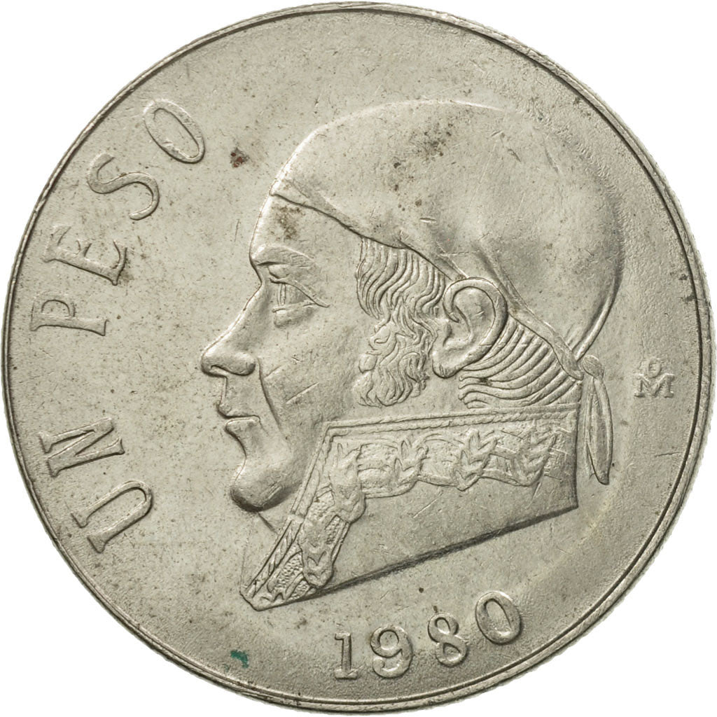 Münze, Mexiko, Peso, 1980, Mexico City, SS, Copper-nickel, KM:460