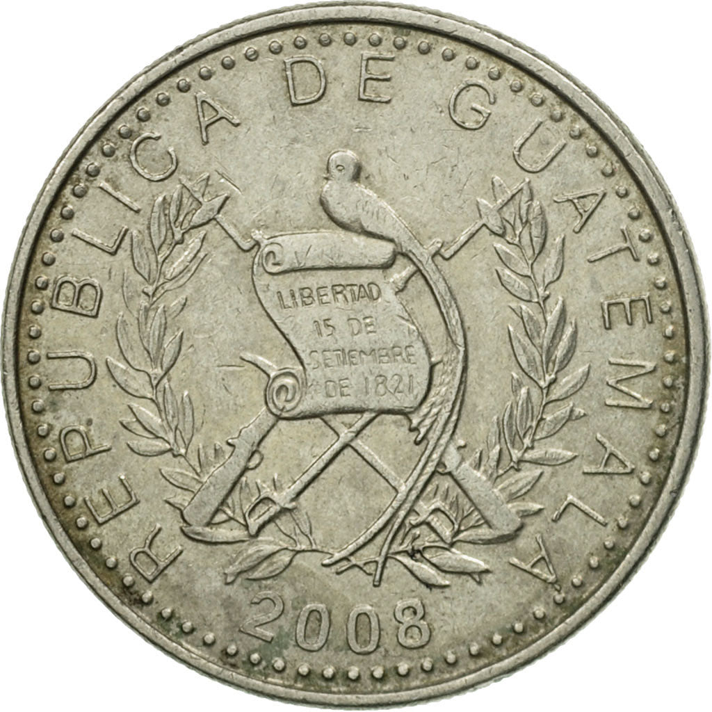 Coin, Guatemala, 10 Centavos, 2008, VF(30-35), Copper-nickel, KM:277.6