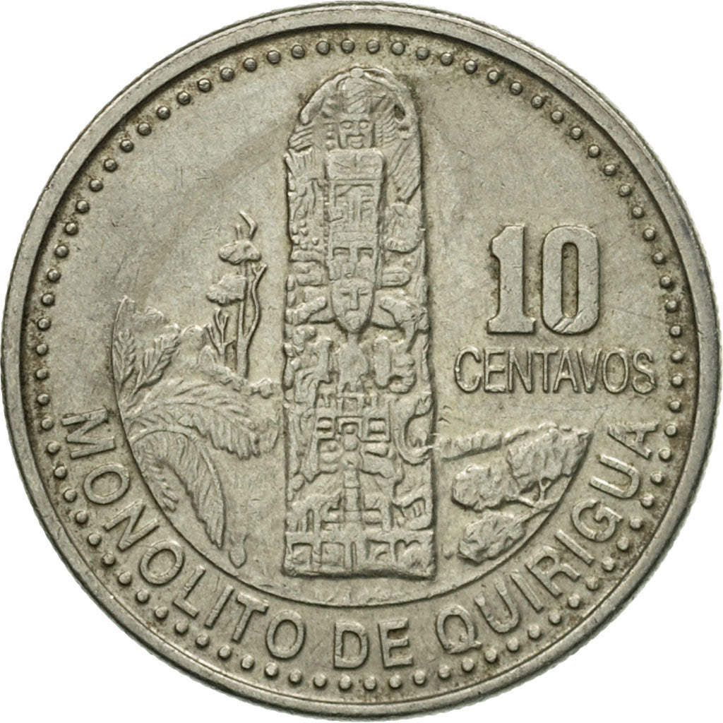 Coin, Guatemala, 10 Centavos, 2008, VF(30-35), Copper-nickel, KM:277.6