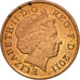 Moneda, Gran Bretaña, Elizabeth II, Penny, 2011, BC+, Cobre chapado en acero