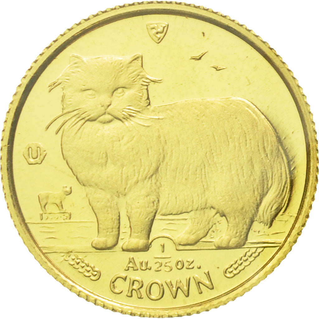 Monnaie, Isle of Man, Elizabeth II, 1/25 Crown, 1989, Pobjoy Mint, SPL, Or