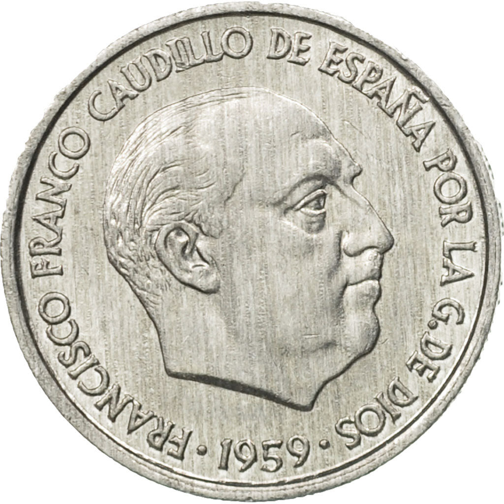 Moneda, España, Francisco Franco, caudillo, 10 Centimos, 1959, MBC+, Aluminio