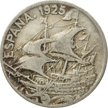 Coin, Spain, Alfonso XIII, 25 Centimos, 1925, Madrid, VF(30-35), Copper-nickel