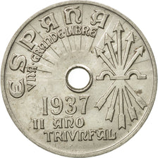 Coin, Spain, 25 Centimos, 1937, Vienna, AU(55-58), Copper-nickel, KM:753